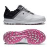 Chaussures FootJoy Chaussures De Golf Femme | Fj Stratos 90123 Blanc/Noir/Rose Femme