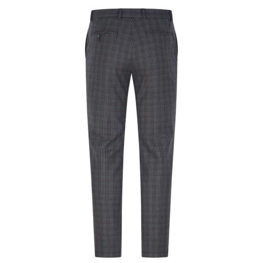 Vetements Golfino Pantalons | Pantalon A Carreaux The Ralston Check Extra Navy Homme