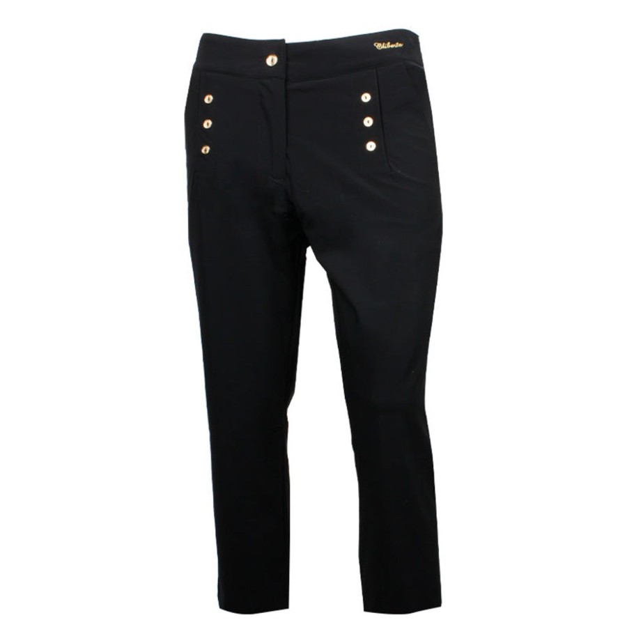 Vetements Chiberta Pantalons | Pantacourt Gibson E2 Noir/99 Femme