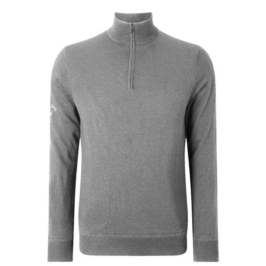 Vetements Callaway Golf Pulls Et Sweats | Pull 1/4 Zip Merinos Grey Homme