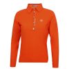 Vetements Chiberta Polos | Polo Manches Longues Cyclamen H3 Orange/50 Femme