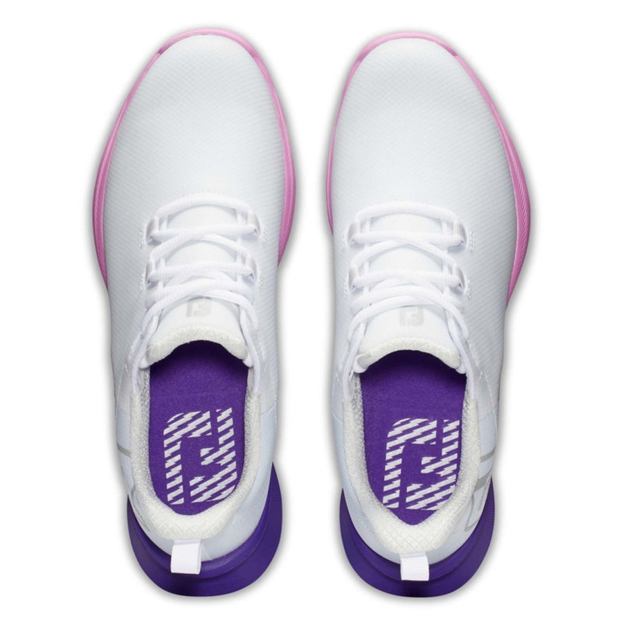 Chaussures FootJoy Chaussures De Golf Femme | Fuel Sport 90547 Blanc Rose Femme