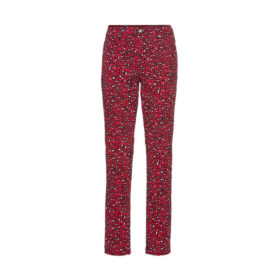 Vetements Golfino Pantalons | Pantalon 7/8E Stretch 7360826H2 Rouge/367 Femme