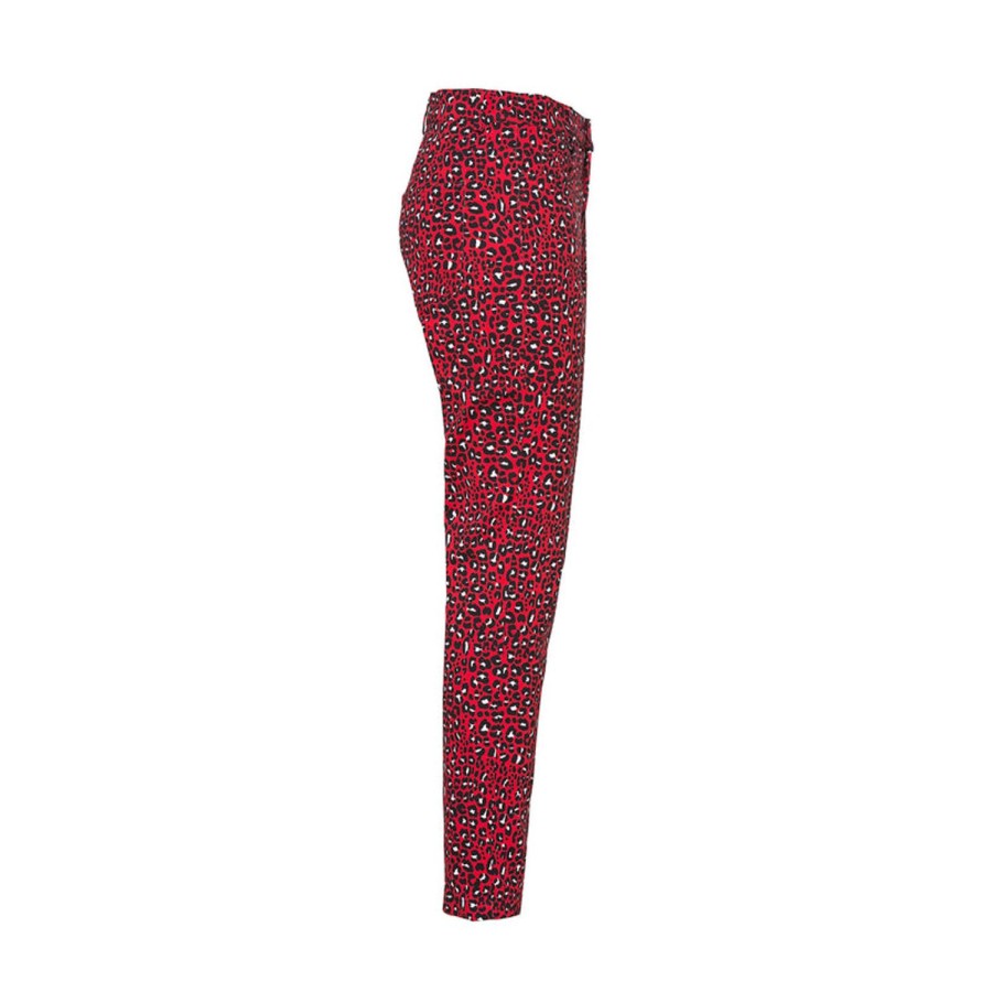 Vetements Golfino Pantalons | Pantalon 7/8E Stretch 7360826H2 Rouge/367 Femme