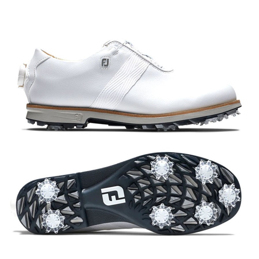 Chaussures FootJoy Chaussures De Golf Femme | Fj Premiere Series Boa 99022 Blanc Femme