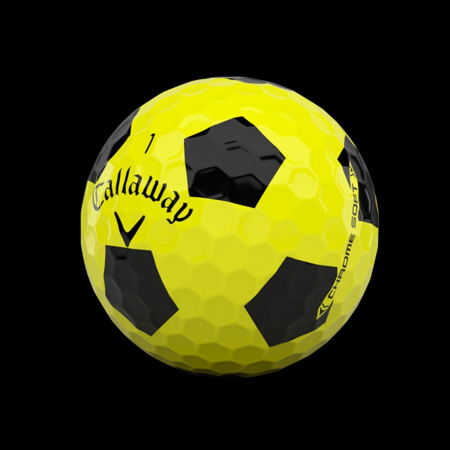 Balles Callaway Golf Balles De Golf Callaway | 12 Balles De Golf Chrome Soft Truvis Jaune/Noir