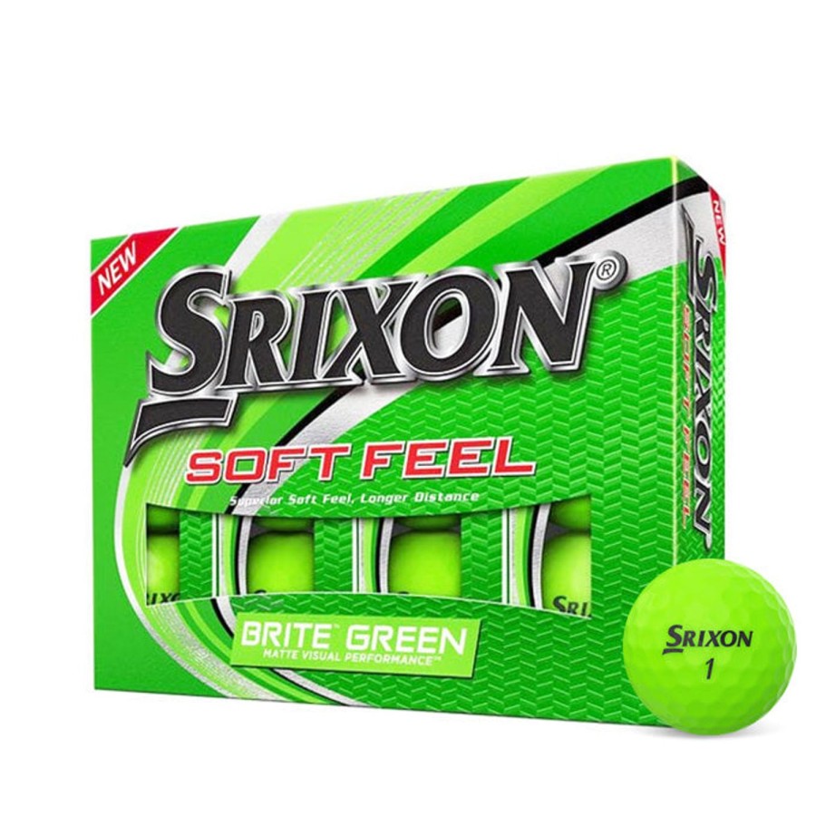 Balles Srixon Balles De Golf Srixon | 12 Balles De Golf Soft Feel Brite Mate Vert