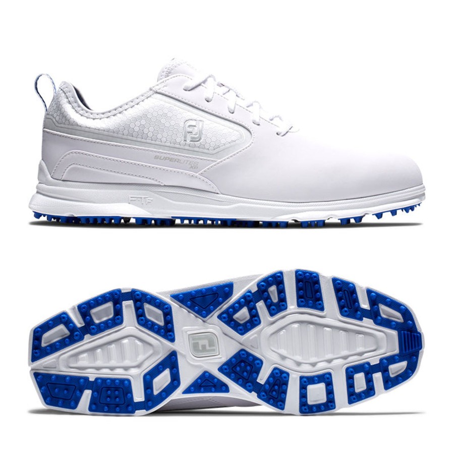 Chaussures FootJoy Chaussures De Golf Homme | Superlites Xp 58087 Blanc/Gris Homme