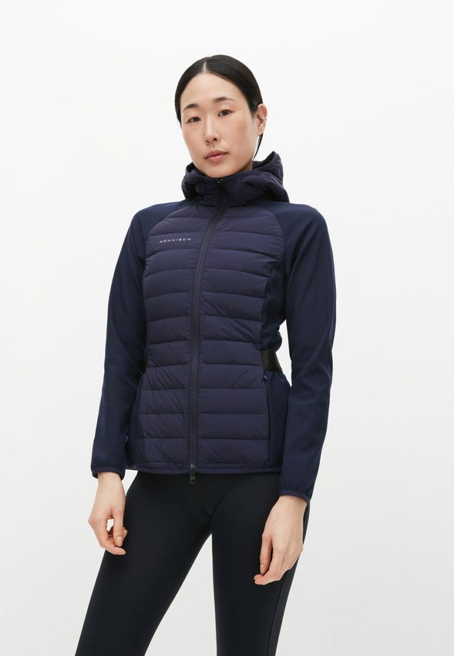 Vetements Rohnisch Veste Et Coupe-Vent | Veste A Capuche Force Hood Navy Femme