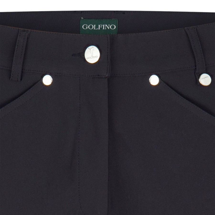 Vetements Golfino Pantalons | Pantalon Slim Fit Navy Femme