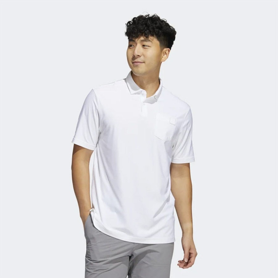 Vetements Adidas Polos | Polo Go-To Ha6113 E2 Blanc Homme