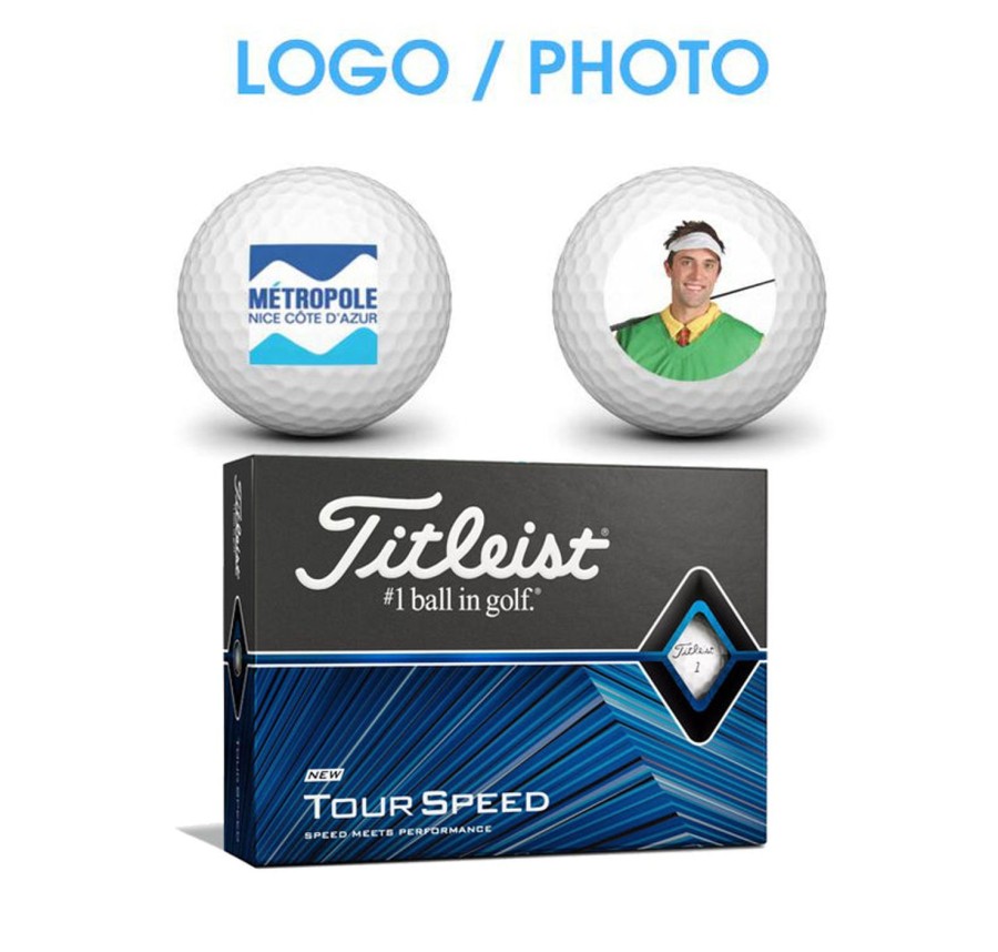 Balles Titleist Balles De Golf Personnalisees | 12 X12 Balles Tour Speed Logotees