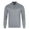 Vetements Golfino Pulls Et Sweats | Coupe-Vent De Golf A Col Camionneur Avec Cachemire Light Grey Homme