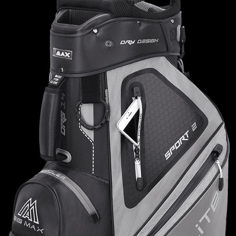 Sacs Bigmax Sacs De Golf Chariot | Sac Chariot Drilite Sport 2 Grey Black