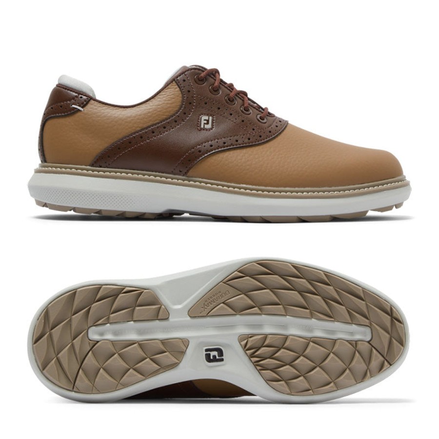 Chaussures FootJoy Chaussures De Golf Homme | Fj Traditions 57936 Tan/Brown/Grey Homme