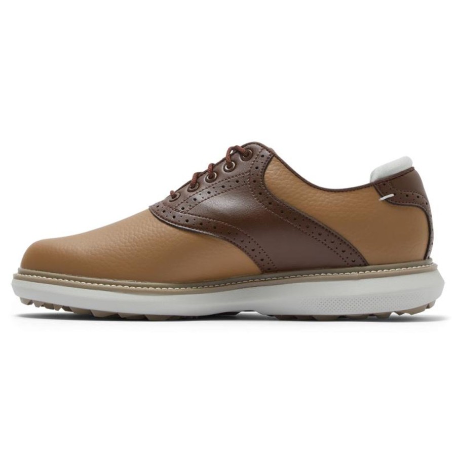 Chaussures FootJoy Chaussures De Golf Homme | Fj Traditions 57936 Tan/Brown/Grey Homme