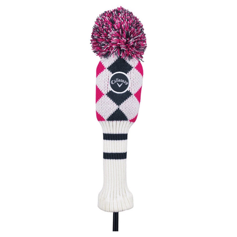 Accessoires & Montres Callaway Golf Couvre-Clubs | Couvre Club Bois Pompom White Pink Grey