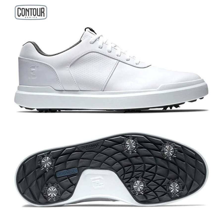 Chaussures FootJoy Chaussures De Golf Homme | Contour 54032 Blanc Homme