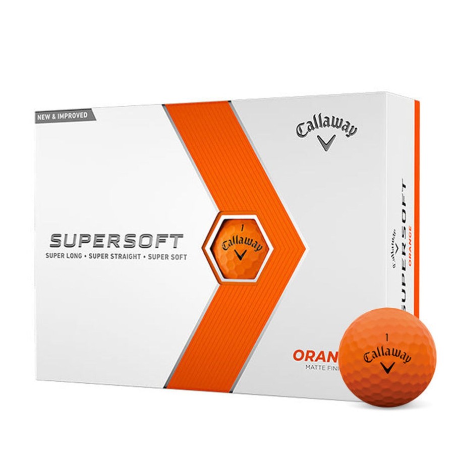 Balles Callaway Golf Balles De Golf Callaway | 12 Balles De Golf Supersoft Orange Mat