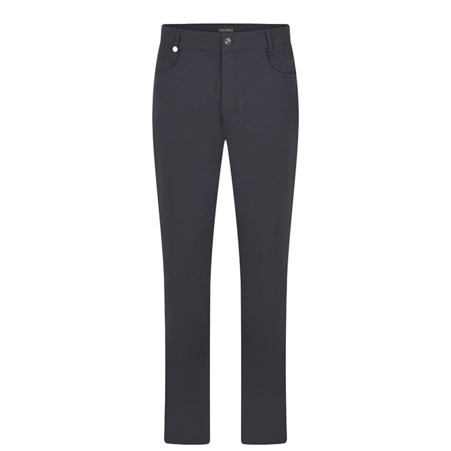 Vetements Golfino Pantalons | Pantalon Thermo Stretch Grey Storm Homme