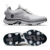 Chaussures FootJoy Chaussures De Golf Homme | Hyperflex Boa 51099 White Grey Homme