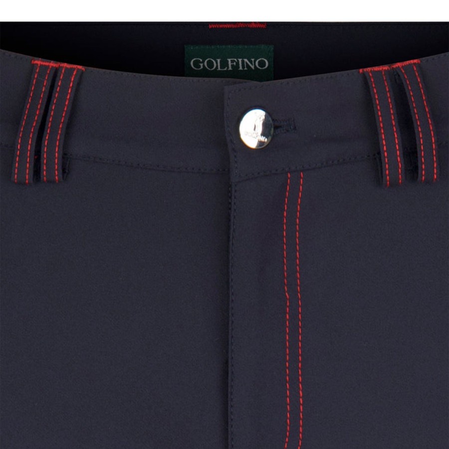 Vetements Golfino Pantalons | Pantalon De Golf Slim Fit Deperlant En Jean Navy Femme