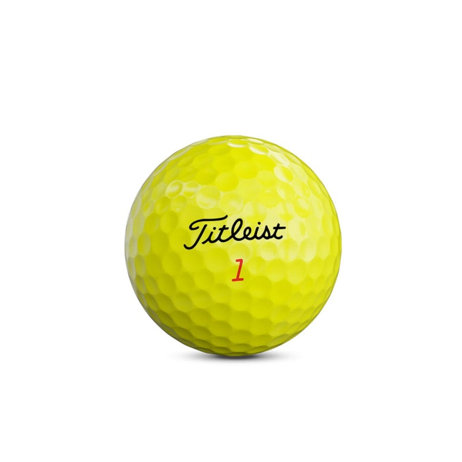 Balles Titleist Balles De Golf Personnalisees | 12 X12 Balles Dt Trufeel Jaunes Logotees