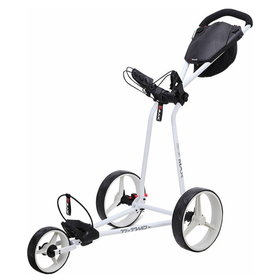 Chariots Bigmax Chariots De Golf Manuels | Chariot Ti Two Blanc (3 Roues)