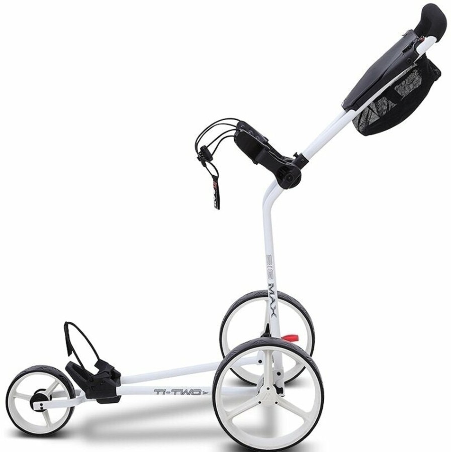 Chariots Bigmax Chariots De Golf Manuels | Chariot Ti Two Blanc (3 Roues)