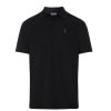 Vetements Golfino Polos | Polo En Tissu Respirant Navy Homme