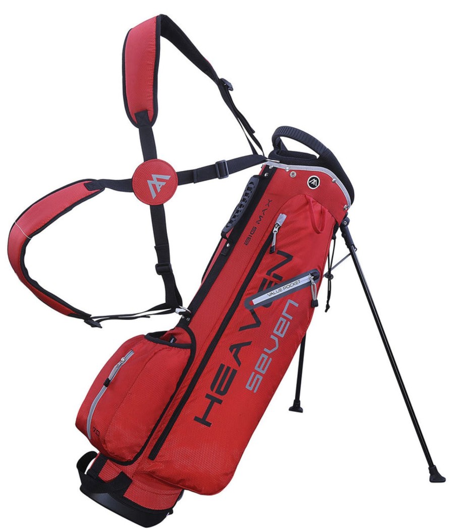 Sacs Bigmax Sacs De Golf Trepied | Sac Trepied Heaven 7 Rouge/Gris