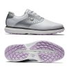 Chaussures FootJoy Chaussures De Golf Femme | Fj Tradition Spikeless 97990 Blanc/Argent Femme