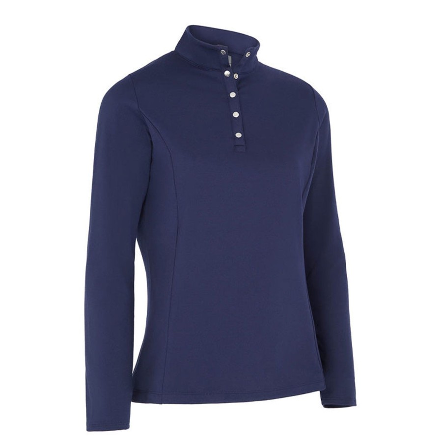 Vetements Callaway Golf Polos | Polo Manches Longues Thermal Cgkfc077 H3 Peacot/410 Femme